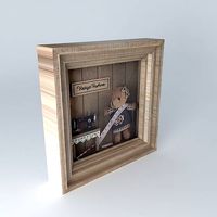 Pooh wooden frame sewing houses the world