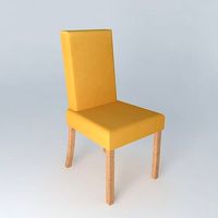 Chair cover MARGAUX yellow washed linen houses the world