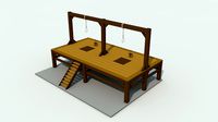 Low Poly Gallows Three