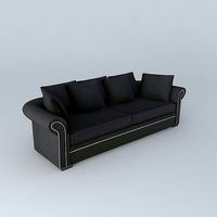 PLAZZA charcoal gray sofa Maisons du monde