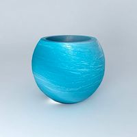 Candle blue cup 15x12 houses the world