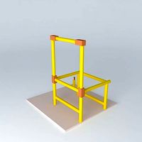 Bamboo chair with traditional wood joinery