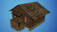 low poly house 500 tris