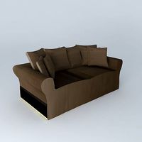 Convertible sofa bed 3p Bastide chocolate houses in the world