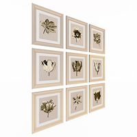 Charlotte Morgan Watercolour Tulips Sepia Nine Piece
