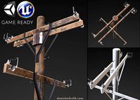 Old electricity pole