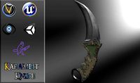 Karambit Knife Military Style GR Low-Poly