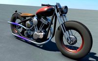 Bobber Custom Motorcycle with Panhead Motor