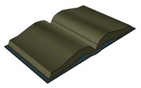 open hardcover book