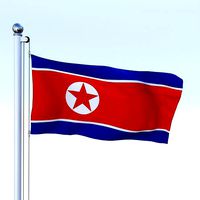 Animated North Korea Flag