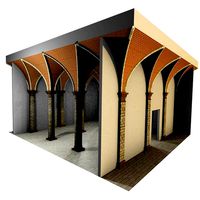 Vaulting 4-1  Renaissance  500cm spaced  with thick curbs