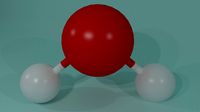 Molecules - Structural formula of Water H2O