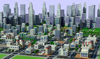 Town city buildings