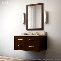 RH Hutton single floating vanity espresso