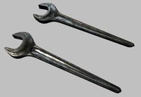 Single Open End Spanner Wrench PBR Game Ready