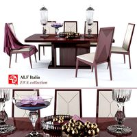 Table and chairs EVA colection factory ALF italia