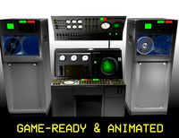 Game-Ready 1950s Mainframe Computer System