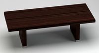Dark Wooden Rectangular Shape Coffee Table