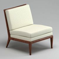 White And Brown Lounge Chair