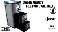 Futuristic Filing Cabinet -- Game-Ready