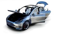 Tesla Model 3 Silver with interior and chassis