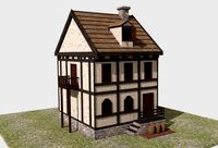 Medieval House Low Poly