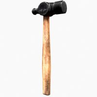 Ball-Peen Hammer Game Ready PBR Textures 3D model