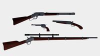 Wild West Weapons Combination Pack - Game Ready