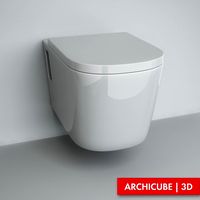 Wallmounted Toilet 02 3D Model