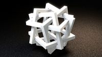 Orderly Tangle 01 - Six Hollow Squares | 3D