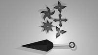 Ninja Weapons 3D Model