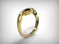 Jewely Golden Twisted Braided Design Ring | 3D