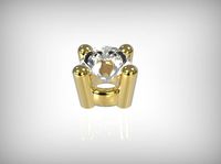 Jewelry Golden Part For Ring Earring Encrusted Diamon | 3D