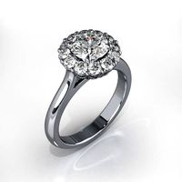 Engagement ring  with round gemstone 002 | 3D
