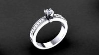 Engagement Ring Model 0007 | 3D