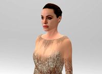 Angelina Jolie full figurine textured | 3D