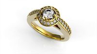 Trevi Halo Diamond Ring | 3D