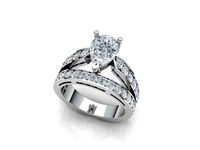 Chaumet Enagagement ring 10x7 pear | 3D