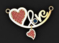 love necklace jewelry designer | 3D