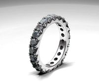 eternity band fishtail engagement gold jewelry | 3D