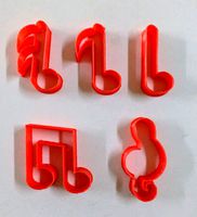 Musical notes cookie cutters Set | 3D