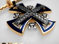 Rich templar pilgrim cross with  enamel | 3D
