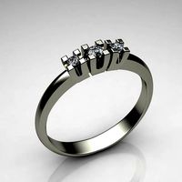 Ring with a 3 diamonds | 3D