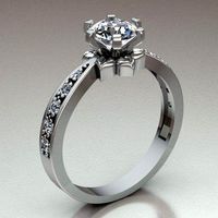 solitary ring women | 3D