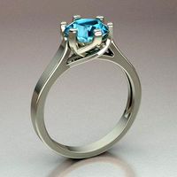 solitary ring women | 3D