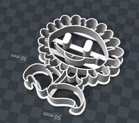 Sunflower from Plants vs Zombies Cookie Cutter | 3D