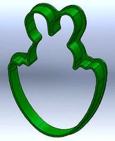Rabit in Egg Ester cookie cutter | 3D