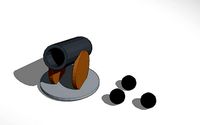 cannon game piece | 3D
