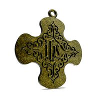 Byzantine Cross design with Jesus monogram IHS | 3D