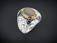 Women ring with ornament | 3D